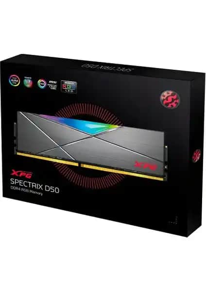 XPG Spectirix Gaming RGB D50 16GB DDR4 RAM Hızlı ve Şık Tasarım ile Oyun Performansını Artırır
