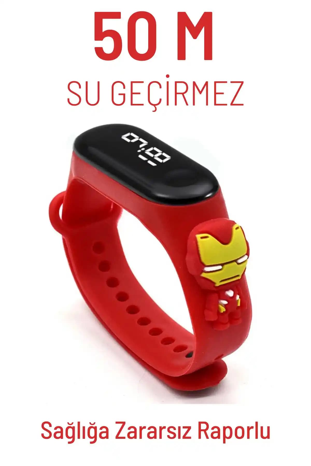 Iron Man ve Örümcek Adam Figürlü Su Geçirmez Dijital Çocuk Kol Saatleri Karşılaştırması