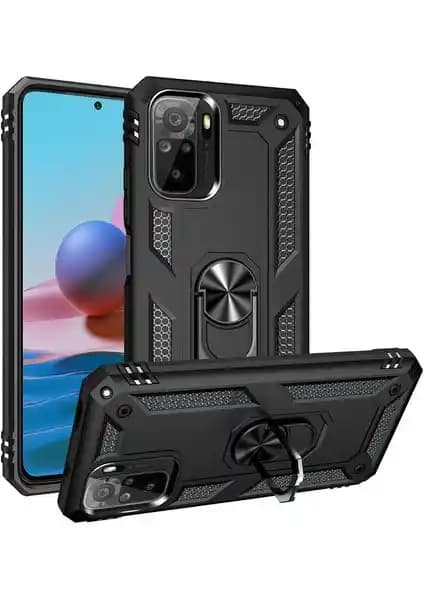 Redmi Note 10S için Kip GSM Vega Tank Sert Yüzüklü Standlı Zırh Kapak ile Yönlü Koruma ve Konfor