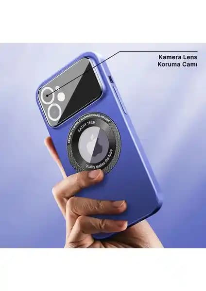 Zebana Lenix Lacivert Silikon Kılıf iPhone 11 için MagSafe Uyumlu ve Düşme Koruması