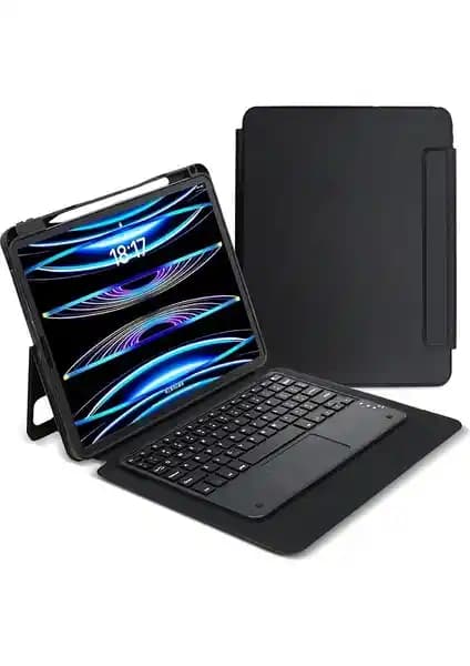 2025 Apple iPad Air 11 M3 için Darbeye Dayanıklı 2-in-1 Kılıf ve Klavye Seti
