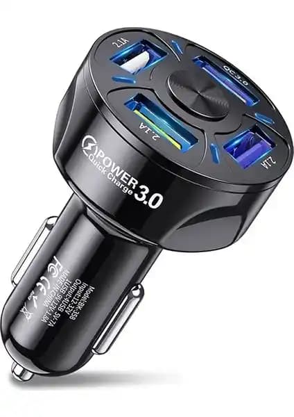 Ally Uslion QC3.0 4-Port Çoklu USB Araç Şarjı Güç ve Hızlı Şarj Özellikleriyle