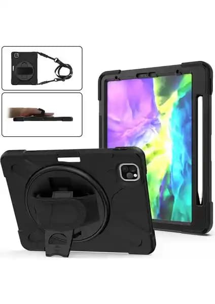 Apple iPad Air 13 inç için MobaxAksesuar Zırhlı ve Çok Fonksiyonlu Kılıf