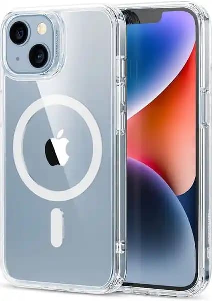 Apple iPhone 13 ve 14 için şeffaf ve su geçirmez koruma kılıfı