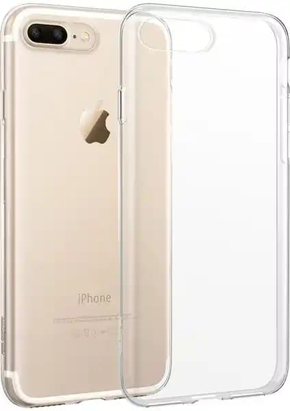 Apple iPhone 7 Plus ve 8 Plus için şeffaf ultra ince silikon kılıfı koruma seçeneği