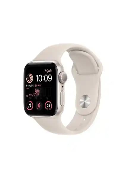 Apple Watch SE GPS 40mm Starlight Alüminyum Kasa ve Spor Band ile Şıklık ve Fonksiyonellik