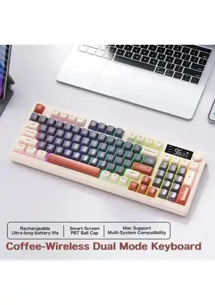 ATAsoft Freewolf M96 Kablosuz Klavye: Çoklu Bağlantı ve Ergonomik Tasarım Özellikleri