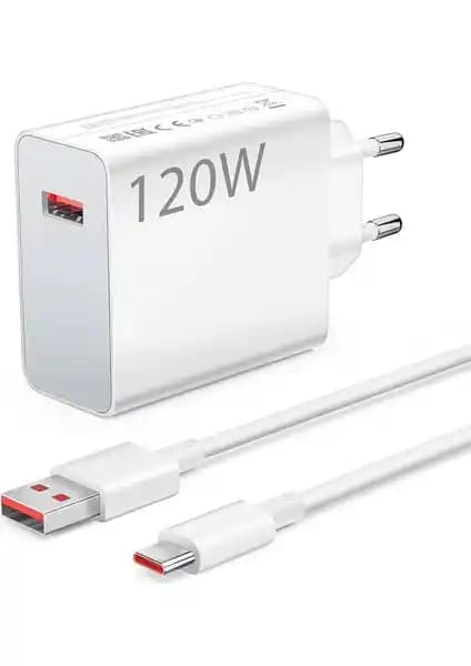 Eco Center Turbo 120W Hızlı Şarj Adaptör ve Kablo Seti Xiaomi Huawei Oppo Poco Uyumlu