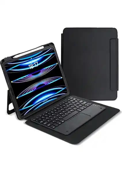 Five-E Apple iPad 9. Nesil 10.2 İnç Darbeye Dayanıklı Klavye ve Touchpadli Kılıf