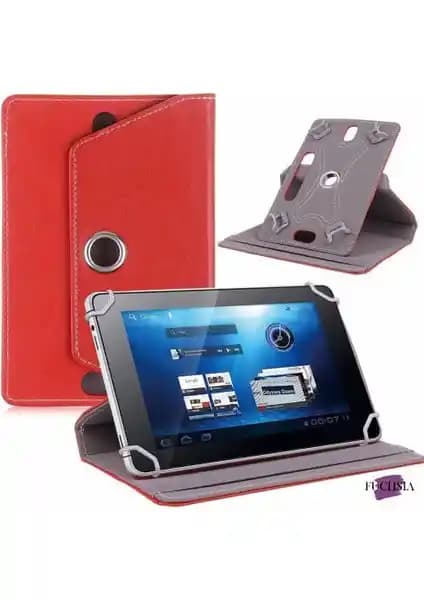 Fuchsia Casper Via S30 10.1 İnç Uyumlu Kırmızı Dönebilen Standlı Tablet Kılıfı