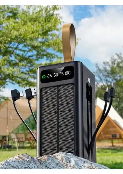 Güneş Enerjili Taşınabilir Enerji Kaynağı 50.000mAh Yüksek Kapasite ve Çoklu Şarj Özellikleriyle
