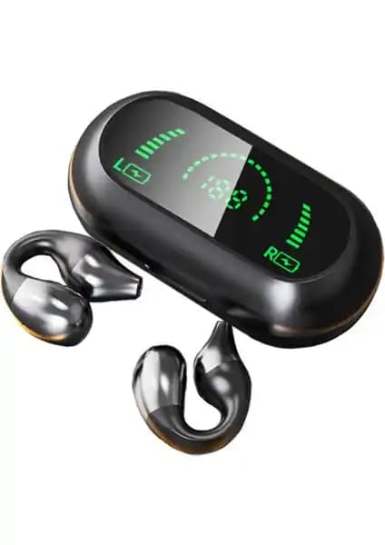 Happy World Shopping Siyah Kemik İletim Kulaklık Bluetooth 5.2 ile Yüksek Ses Kalitesi ve Dayanıklılık