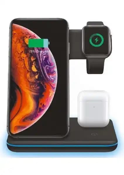 Hzl 3ü 1 Arada Hızlı Şarj Standı: Çoklu ve Kablosuz Şarj Çözümü