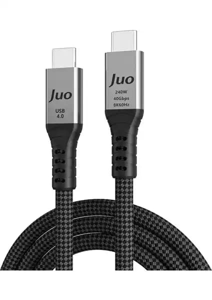 Juo USB 4.0 240W Thunderbolt 4 ve 8K Görüntü Aktarım Kablosu: Yüksek Performanslı ve Dayanıklı Çözüm