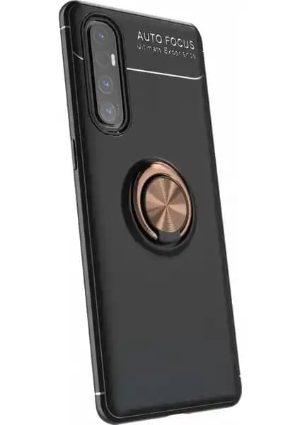 KNY Oppo Reno 3 Pro Yüzüklü Manyetik Silikon Kılıf Şıklık ve Koruma Bir Arada