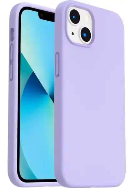 KVK Privacy Kadife İç Yüzeyli Silikon Kılıf iPhone 13 ve 14 Uyumlu Estetik ve Koruma