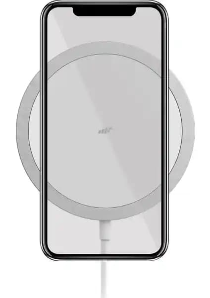MF Product 0660 MagSafe 15W Kablosuz Şarj Cihazı Beyaz - Hızlı ve Estetik Şarj Çözümü