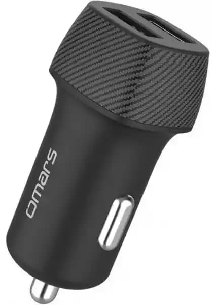 Omars 2.4A Çift USB Araç İçi Şarj Cihazı Güç ve Şıklık Bir Arada