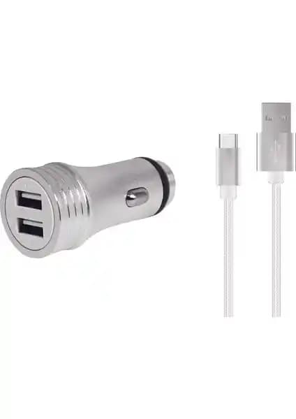 Polosmart PSM47 2'li Araç Şarjı ve Type-C Kablosu Güçlü ve Modern Çözüm