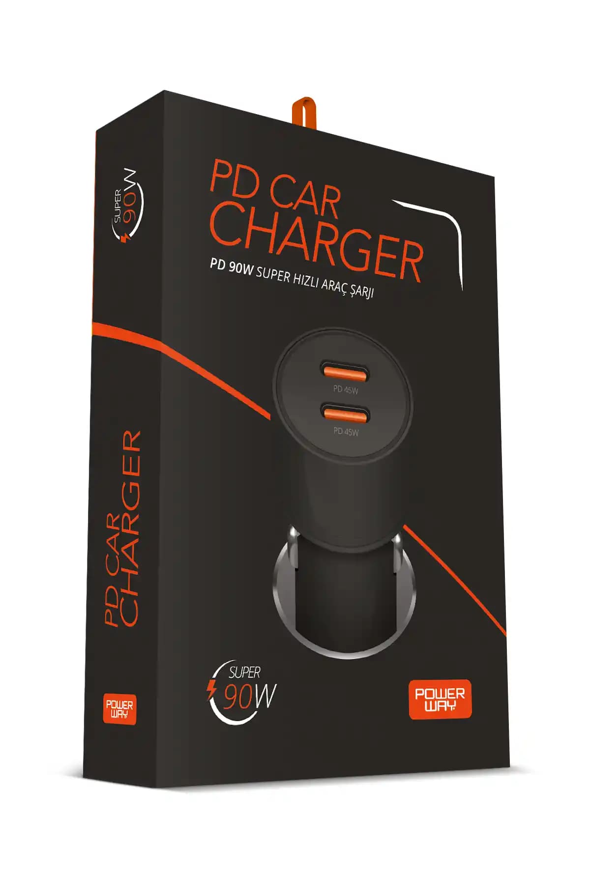 Powerway Cc45 Araç İçi Çakmaklık Hızlı Şarj Cihazı 90W Çift Type-C Port ile Güç ve Verimlilik