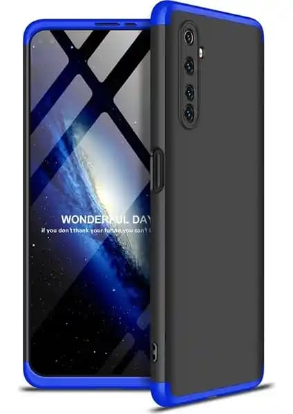 Realme 6 için 3 Parça 360 Derece Koruma Sağlayan Şık ve Dayanıklı Kılıf