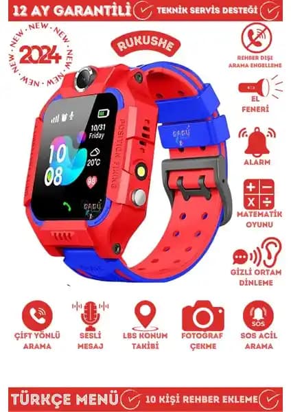 Rukushe Q19 Akıllı Çocuk Takip Saati Güvenlik ve İletişim Özellikleri