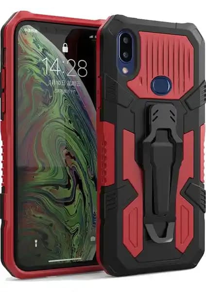 Samsung Galaxy A10S için Güçlü ve Şık Zırh Tank Kılıfı Koruma ve Tasarım Bir Arada
