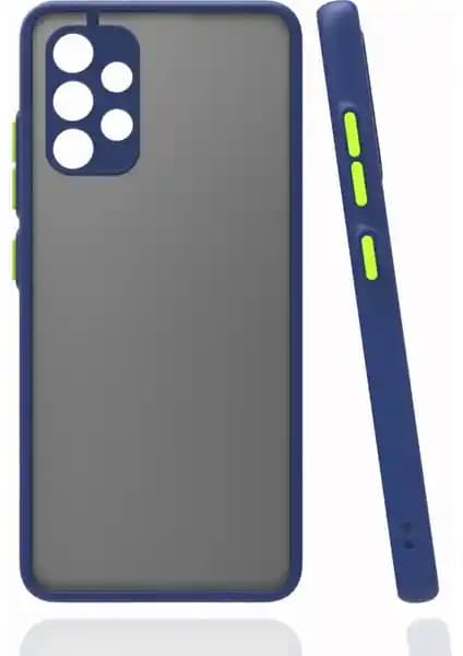 Samsung Galaxy A32 için Şık ve Dayanıklı Renkli Kenarlı Buzlu Kamera Korumalı Kılıf