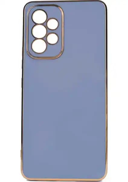 Samsung Galaxy A52 için Şık ve Koruyucu Parlak Kenarlı Silikon Kılıfı