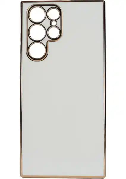 Samsung Galaxy S22 Ultra için Şık ve Koruyucu Parlak Kenarlı Silikon Kılıfı