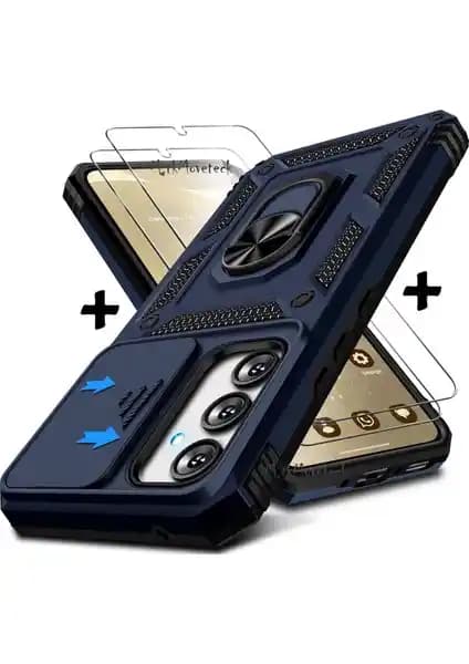 Samsung Galaxy S24 FE İçin Güçlü Koruma ve Şık Tasarım Kılıfı ve Ekran Koruyucu Seti