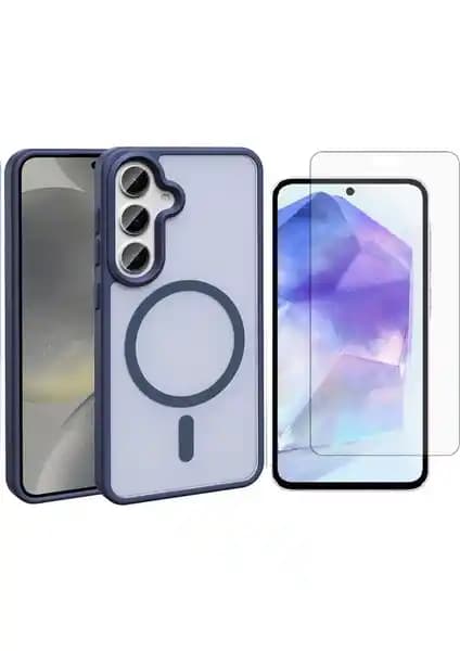 Samsung Galaxy S25 Plus için Şık ve Koruyucu Kılıf ve Nano Ekran Koruyucu Seti