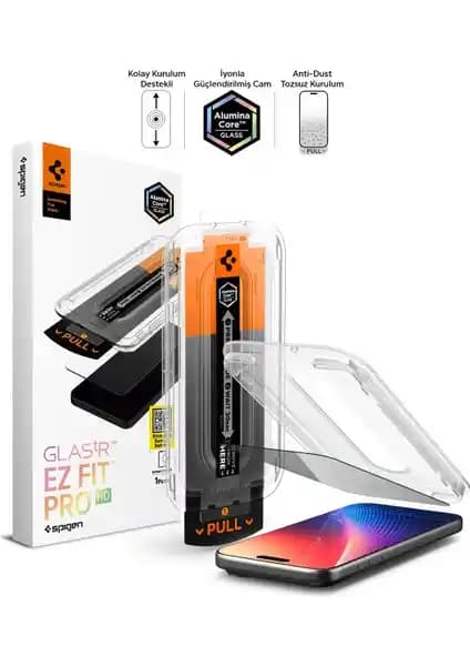 Spigen iPhone 17 Pro Max ve 16 Pro Max Uyumlu Gizlilik ve Koruma Özellikli Ekran Koruyucu