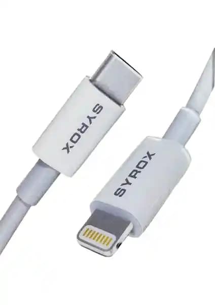 Syrox 3.0A Type-C to Lightning Kablosu: Hızlı Şarj ve Güvenilir Veri Transferi