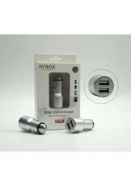 Syrox 3.1 Mah Çift Girişli Araç Şarj Başlığı: Dayanıklı ve Şık Tasarım ile Pratik Kullanım