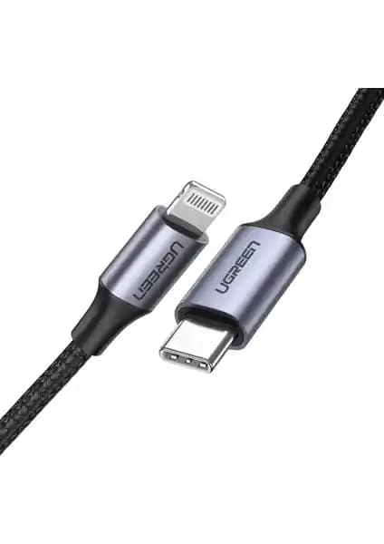 Ugreen örgülü Type-C to Lightning kablosu yüksek performans ve dayanıklılık sağlar