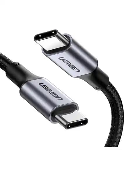 Ugreen USB-C 100W 5A QC PD örgülü hızlı şarj ve veri transfer kablosu