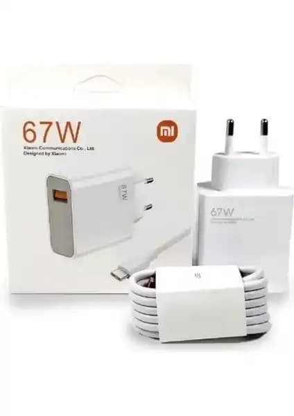 Xiaomi 67W USB Type-C Güç Adaptörü ve 1 Metre Turuncu Kablo Seti ile Hızlı ve Güvenli Şarj Deneyimi