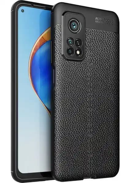 Xiaomi Mi 10T Pro için Darbeye Dayanıklı Deri ve Silikon Kılıf Armor Serisi