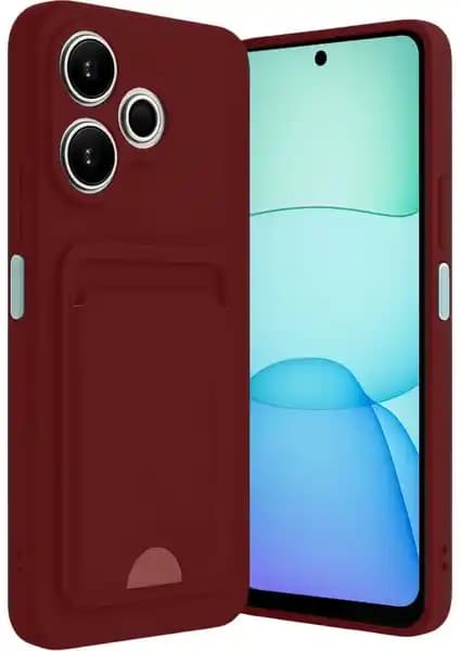 Xiaomi Redmi 13 4G Uyumlu Silikon Kılıf Kartlıklı ve Suya Dayanıklı Tasarım