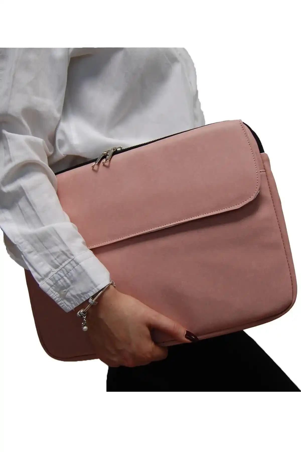 D'VERS Pudra Unisex MacBook Kılıfı 13-14 İnç Uyumu ve Şık Tasarımıyla Koruma Sağlar