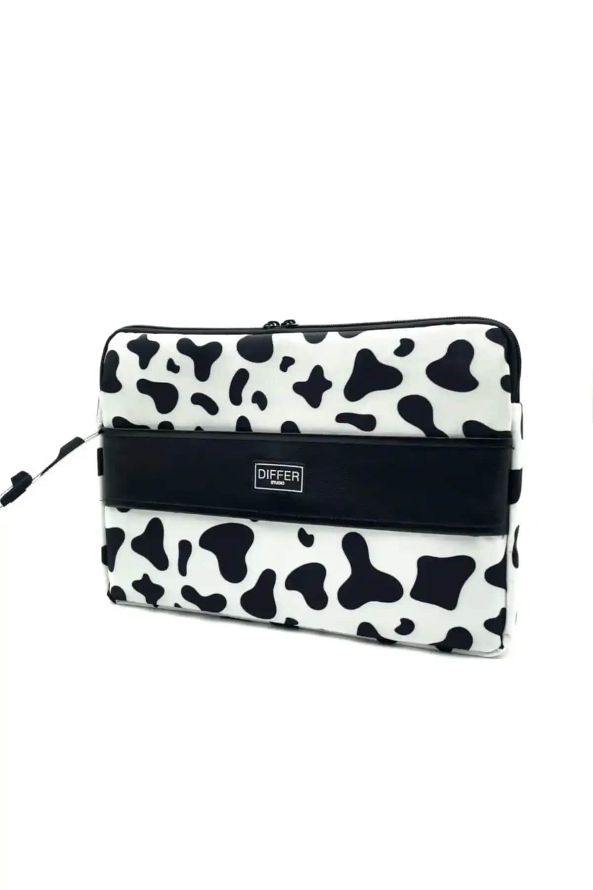 Differ Studio 15.6 İnç İnek Desenli Suya Dayanıklı Laptop ve Evrak Kılıfı