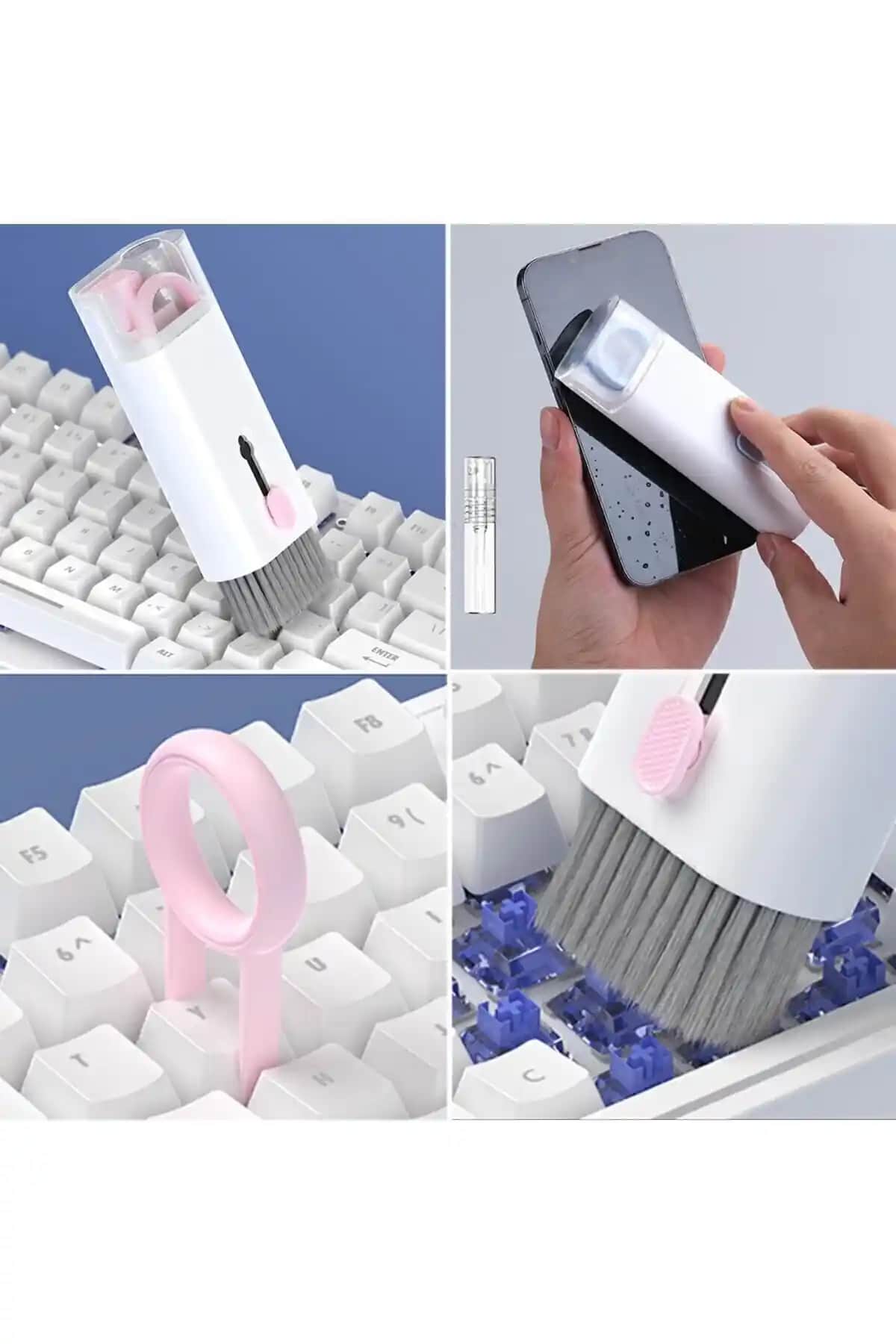 Dijital Cihazlar İçin Çok Fonksiyonlu Temizlik Kiti ve Kulaklık Temizleme Seti