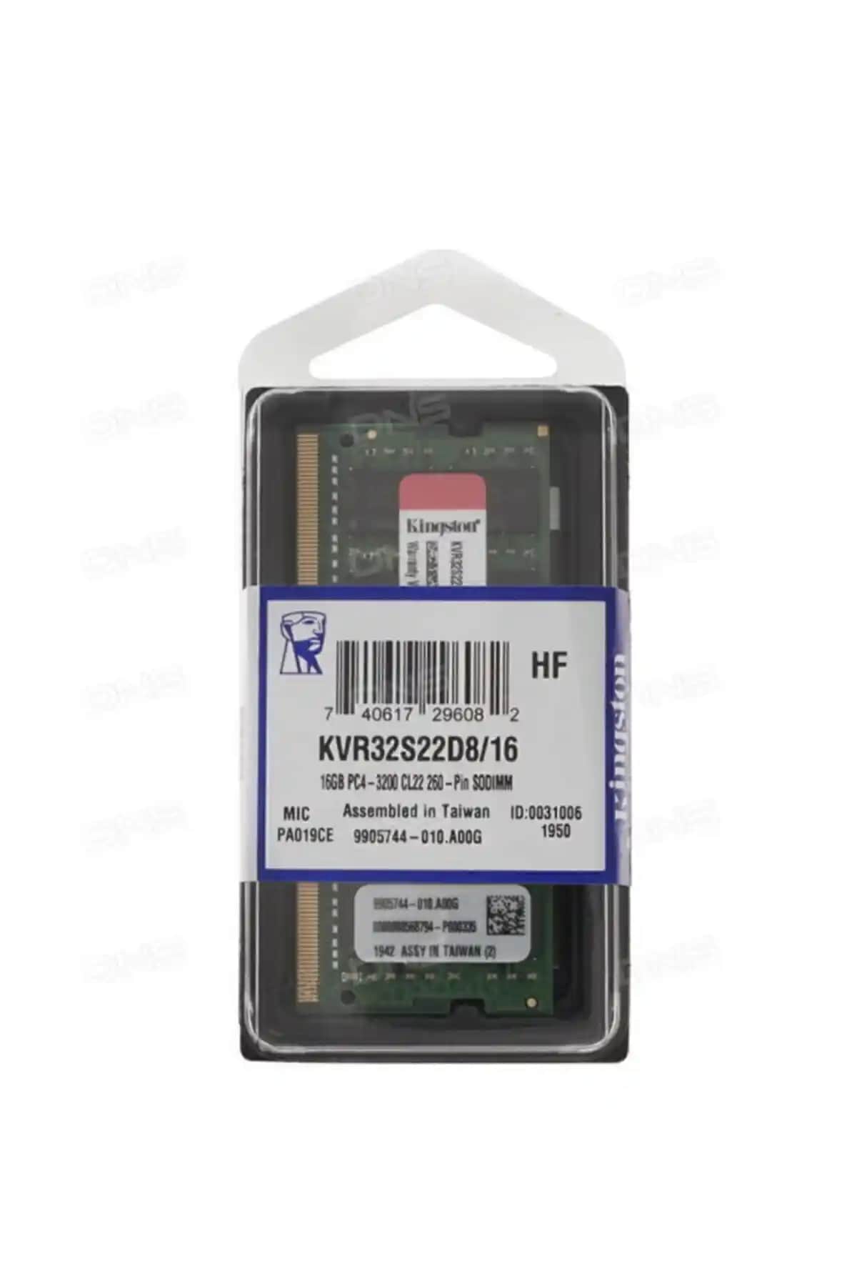 Kingston 16GB DDR4 3200MHz Notebook RAM Performans ve Güvenilirlik Sunar