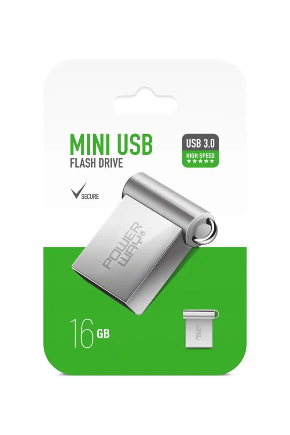 Powerway Mini 16 Gb Metal USB Flash Bellek: Dayanıklı ve Yüksek Hızlı Veri Transferi