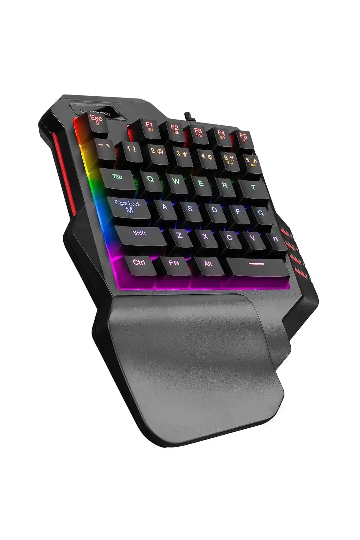 Rampage Miracle K1 Rainbow Backlight Mekanik Mini Oyun Klavyesi 36 Tuşlu, RGB Işıklandırma