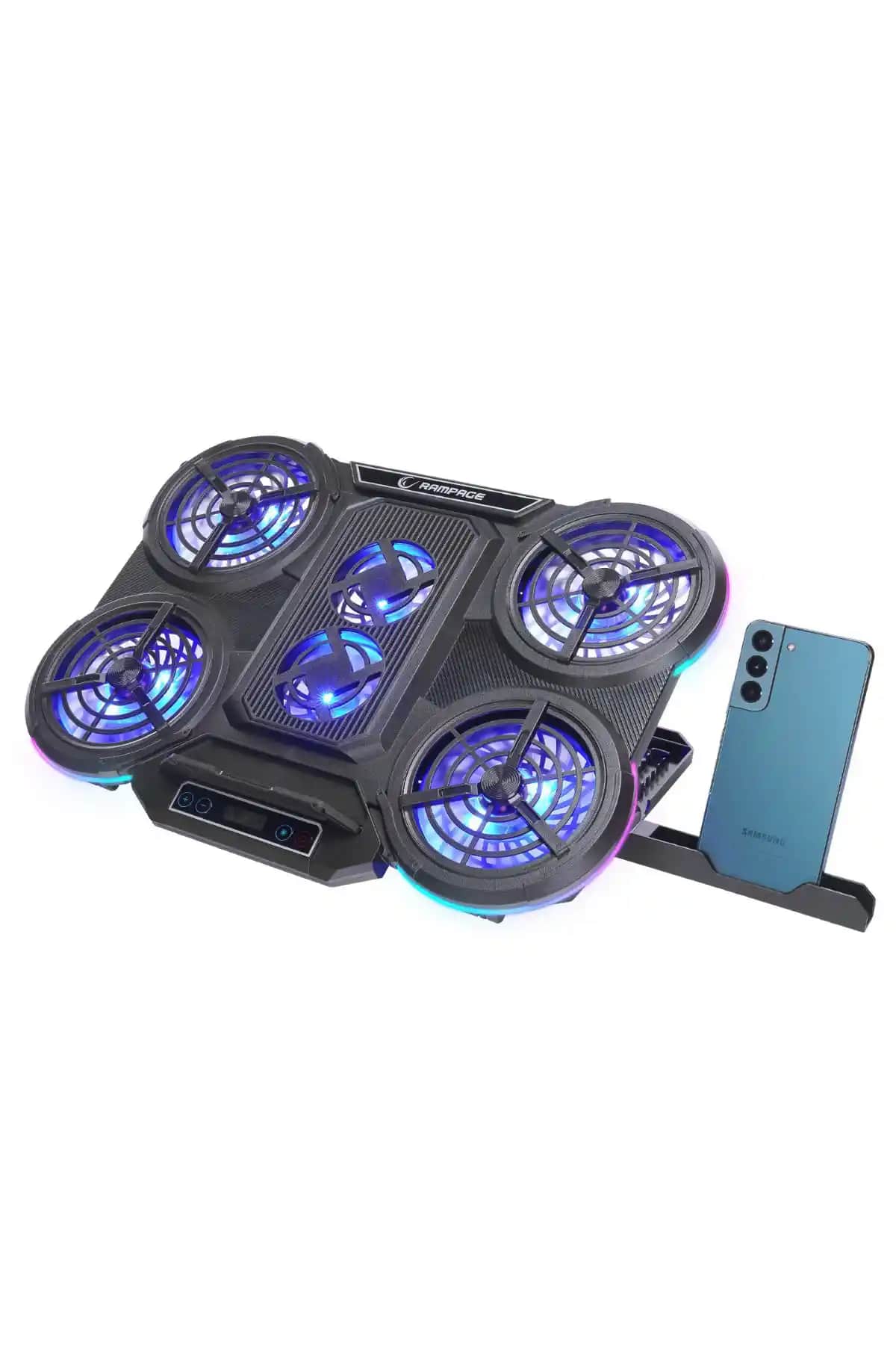 Rampage PROTE R6 RGB Işıklı 6 Fanlı Notebook Soğutucu Stand ve USB Çoklayıcı