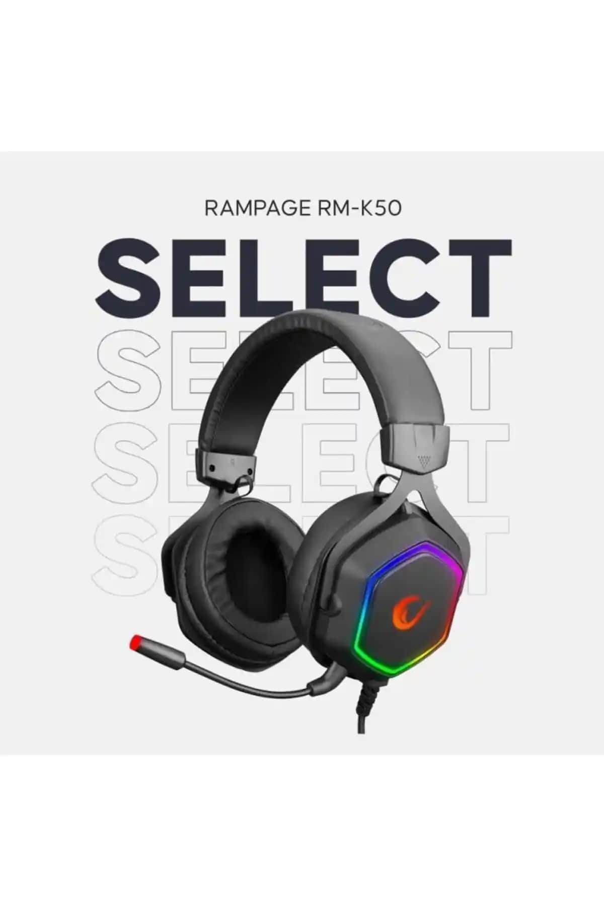 Rampage RM-K50 Select Siyah USB 7.1 RGB Ledli Gaming Kulaklık ve Mikrofon Özellikleri