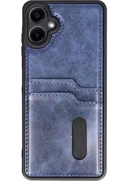 A06 Kılıf Sara Kartvizitli Deri Kılıf LACİVERT Şık ve Fonksiyonel Günlük Kullanım İçin