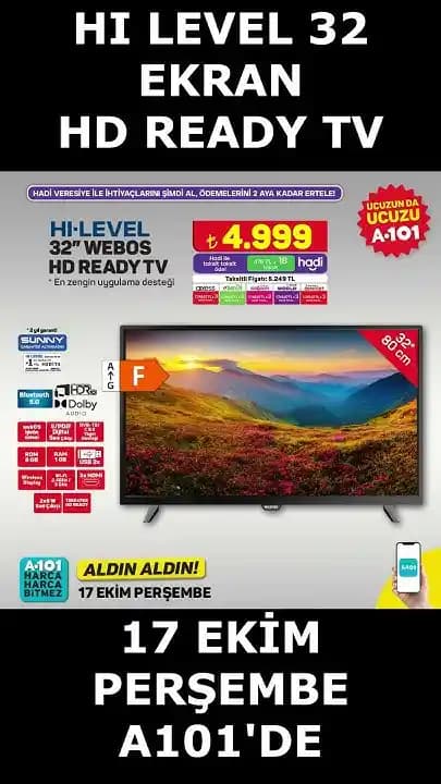 A101'de 32 İnç Ekran Televizyonlar: Uygun Fiyat ve Yüksek Performans Seçenekleri
